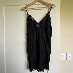Victoria's Secret Satin and Lace Slip Dress Size L EUC